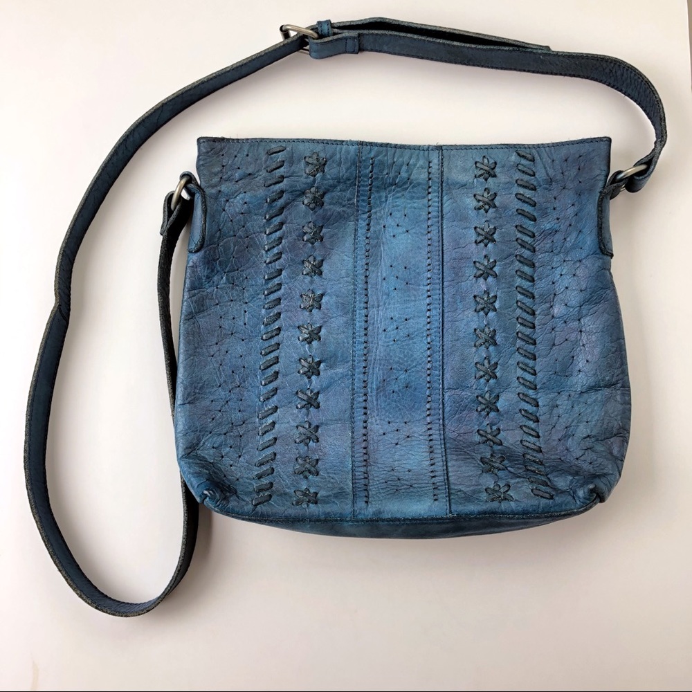 Anabaglish June purse Denim Blue Genuine Leather